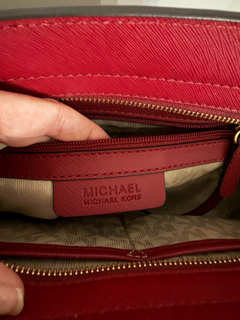 Michael Kors Selma Medium Studded Saffiano Leather Satchel - Picture 8 of 12